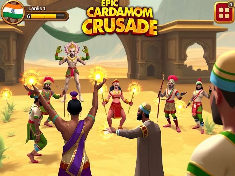 Indian players celebrating in Epic Cardamom Crusade